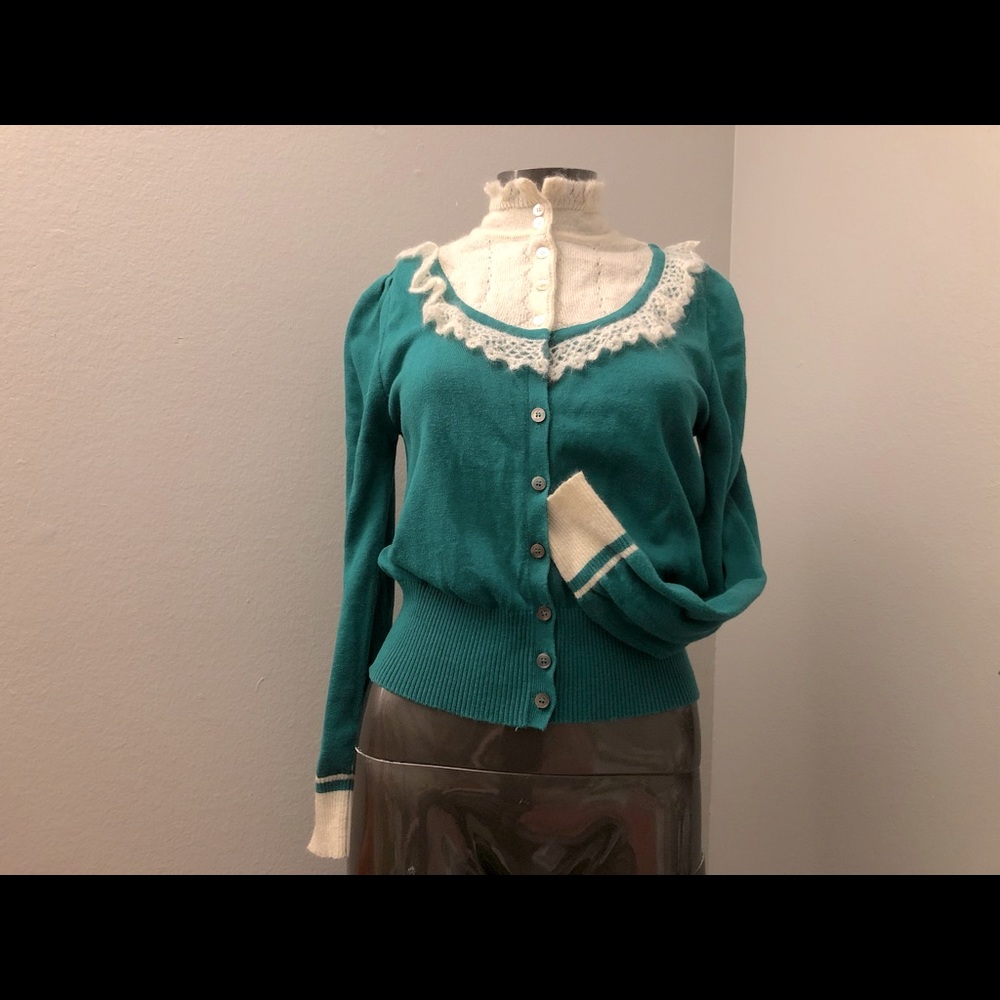 [K-Fashion] frilly wool & cotton blouse